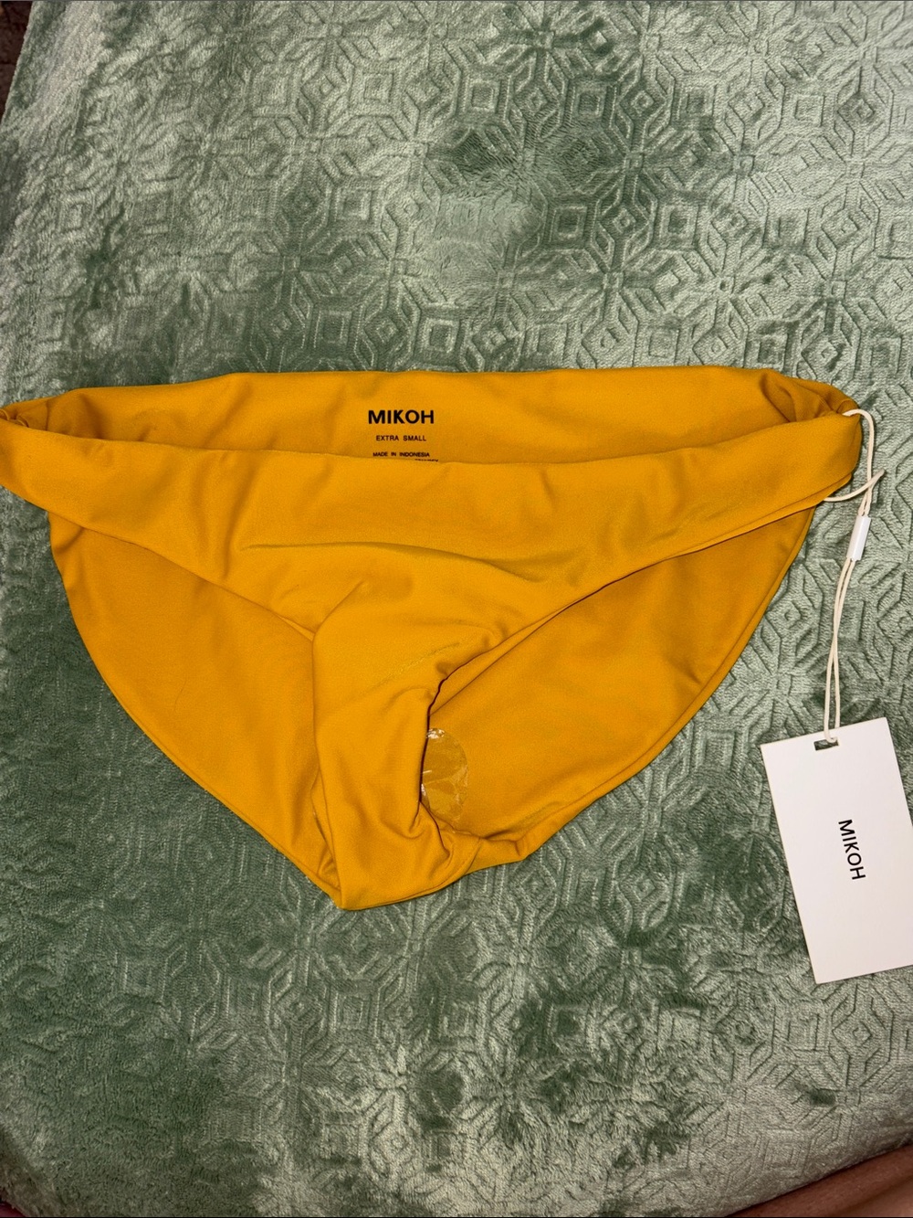 Mikoh Mustard Yellow Low-Rise Bikini Bottom